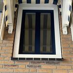 ( Locatie Zwolle ) 3x Vast kozijn met tussenstijl, Kömmerling, Cube wo